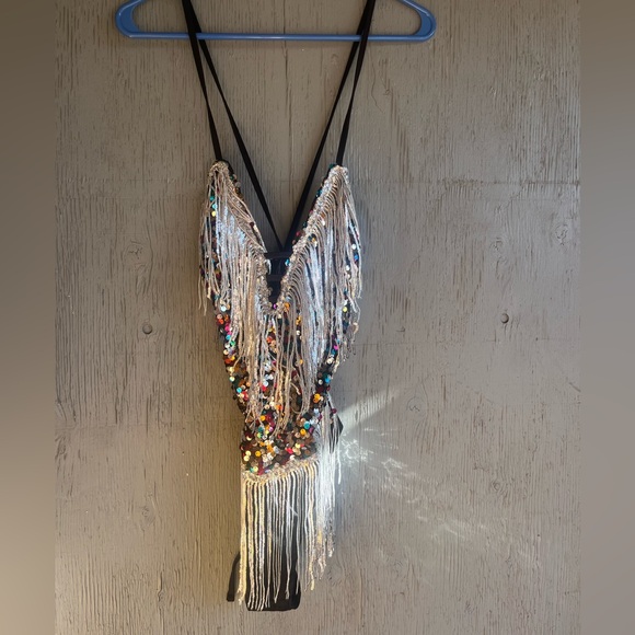NWT sequin fringe bodysuit - Picture 2 of 4